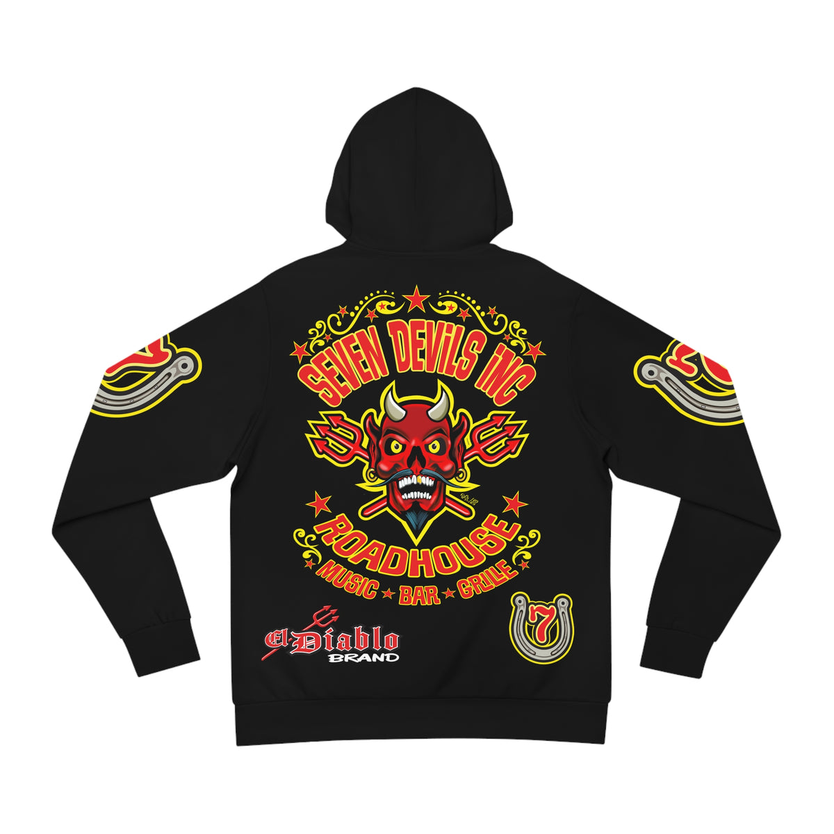 HoodZ Seven Devils Roadhouse Retro Devil Logo Pullover Hoodie