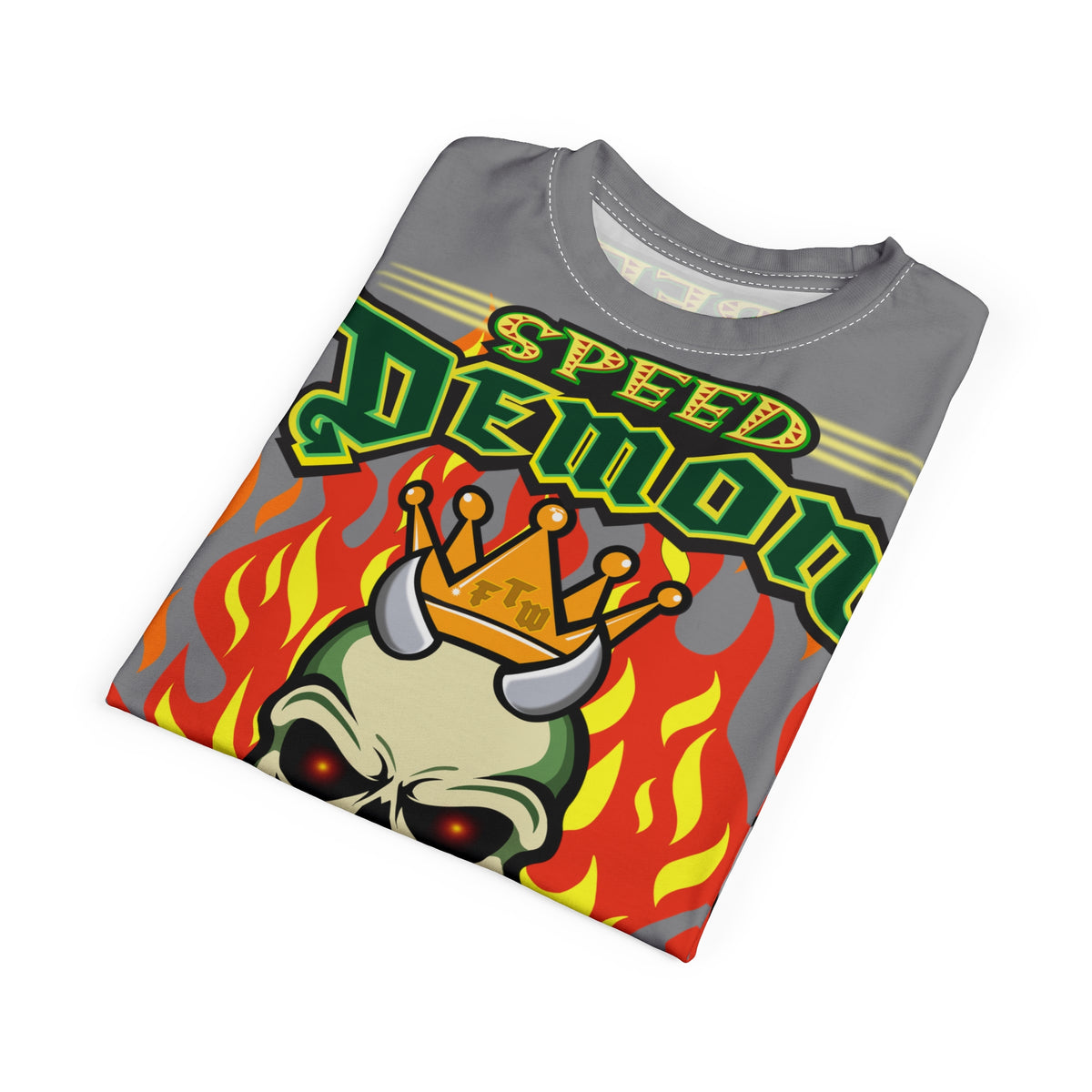 Speed Demon Hellfire HiViz Super Tee - THE Perfect Motorcycle Riding Tee - High Comfort & Perfect Fit Super Tee