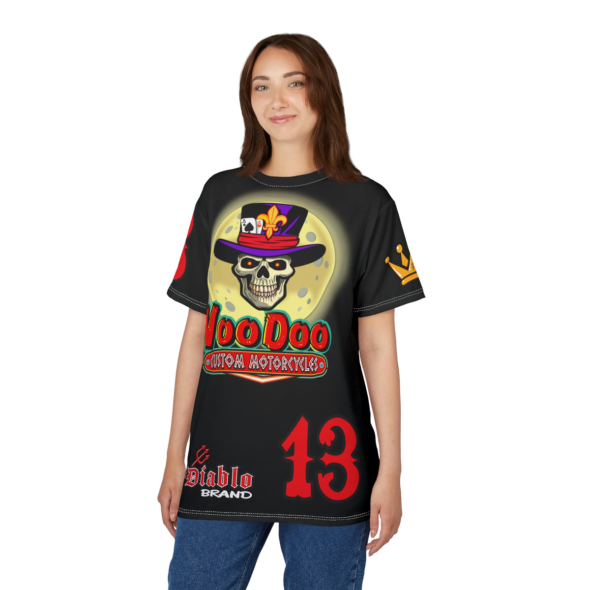 VooDoo Custom Motorcycles BLACK MAGIC - Retro Graphics Biker Tee