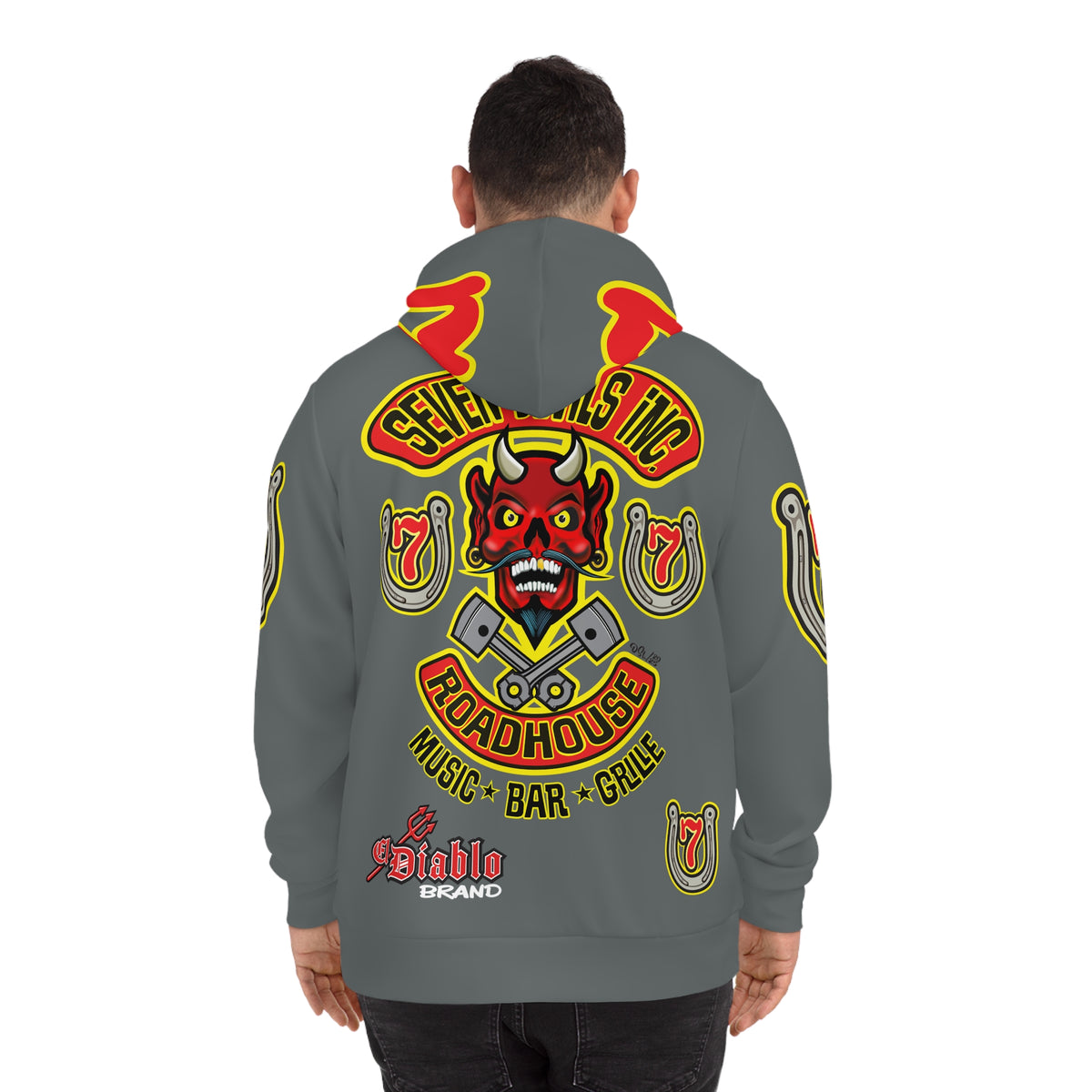 HoodZ Seven Devils Roadhouse Retro Devil Logo Pullover Hoodie