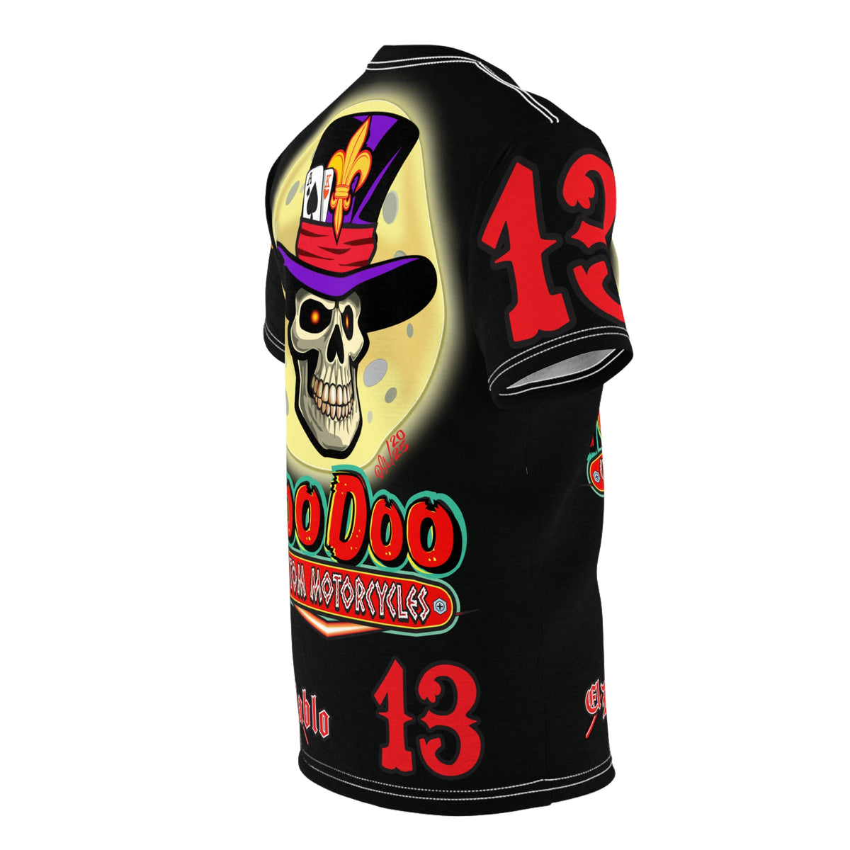 VooDoo Custom Motorcycles BLACK MAGIC - Retro Graphics Biker Tee