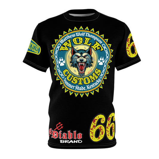 MWT Wolf Customs '66 Graphic HiViZ Super Tee — Retro Motorcycle Club Shirt, The Best Biker Riding Tee EVER !!!