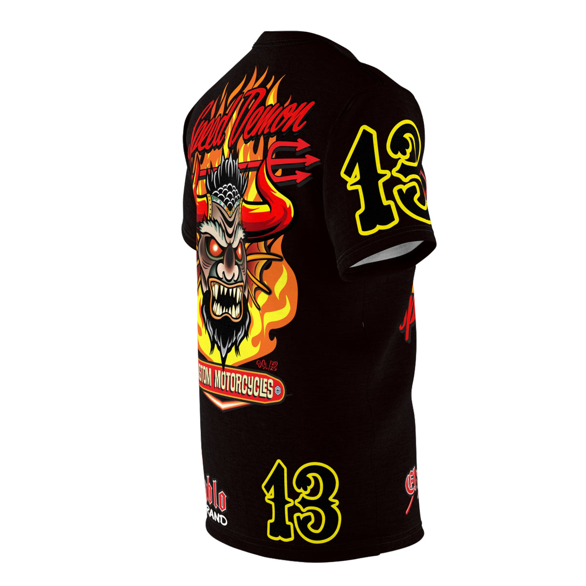Speed Demon Customs Midnigt Rider Super Tee — Extreme Edgy Graphics - Bad Attitude Custom Biker Riding Gear