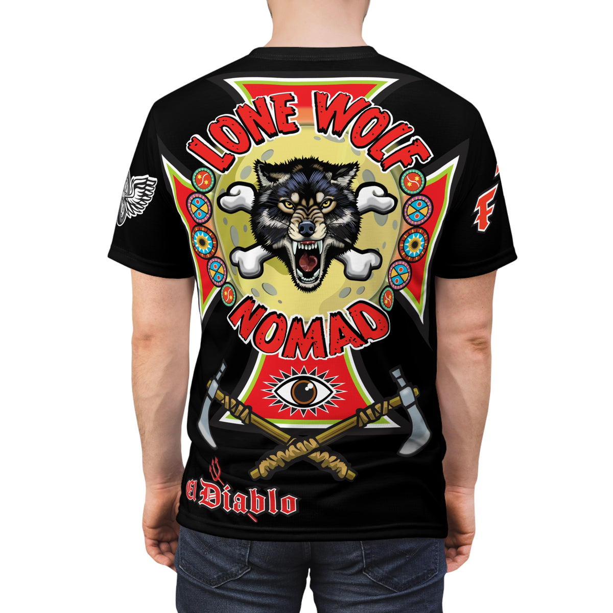 Lone Wolf Nomad HiViz Super Tee - For The Independent No Club Bikers For Life