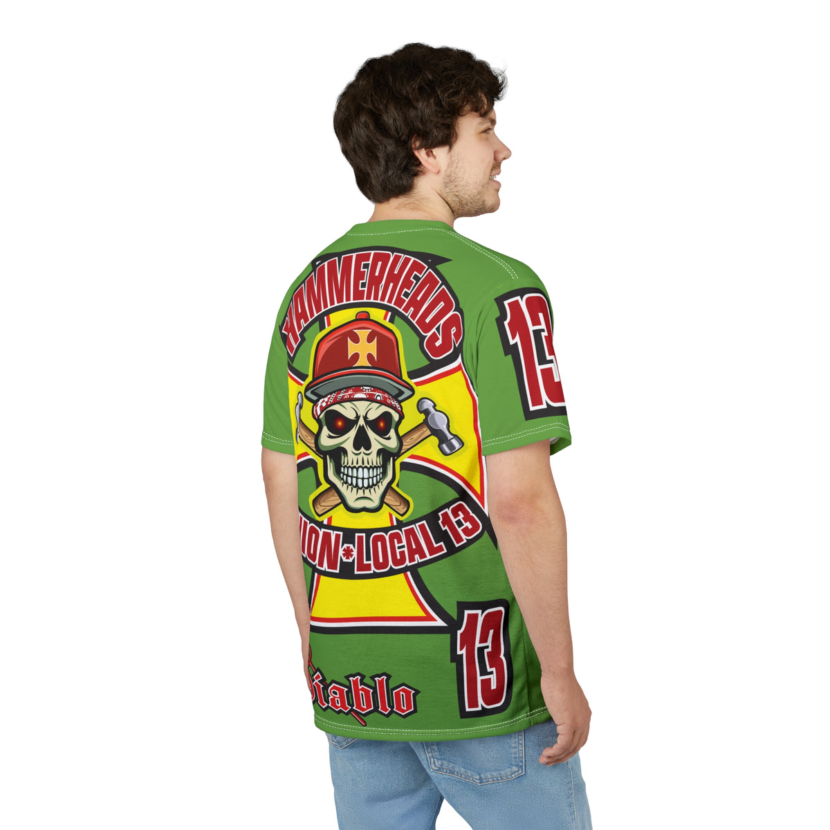 Hammerheads Union Local 13 HiViz Super Tee - Rough Tough Bad Attitude Motorcycle Riding Tee