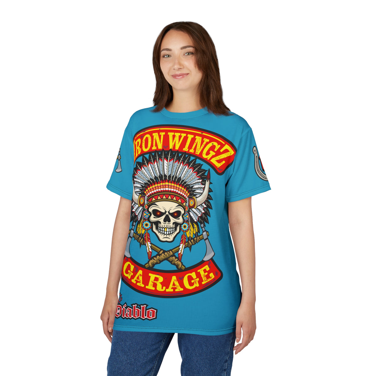 Iron Wingz Garage HiViZ Motorcycle Rider Super Tee