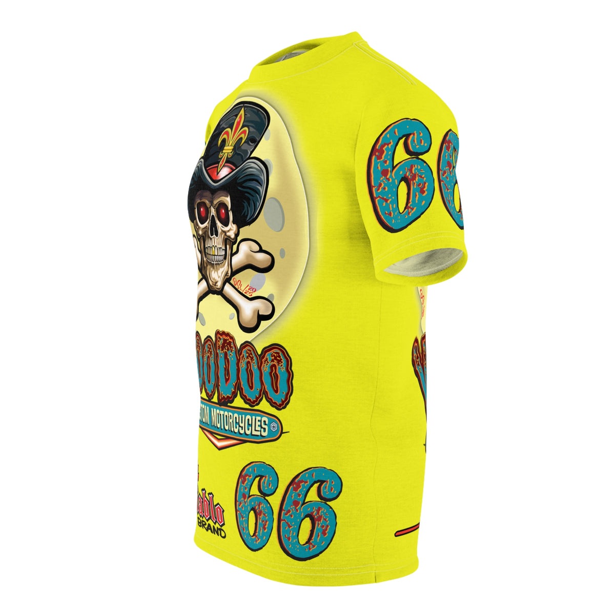 VERY Special HIVIZ Voodoo Customs Graphic Super Tee –  Edgy Style Riding Tee for Bikers