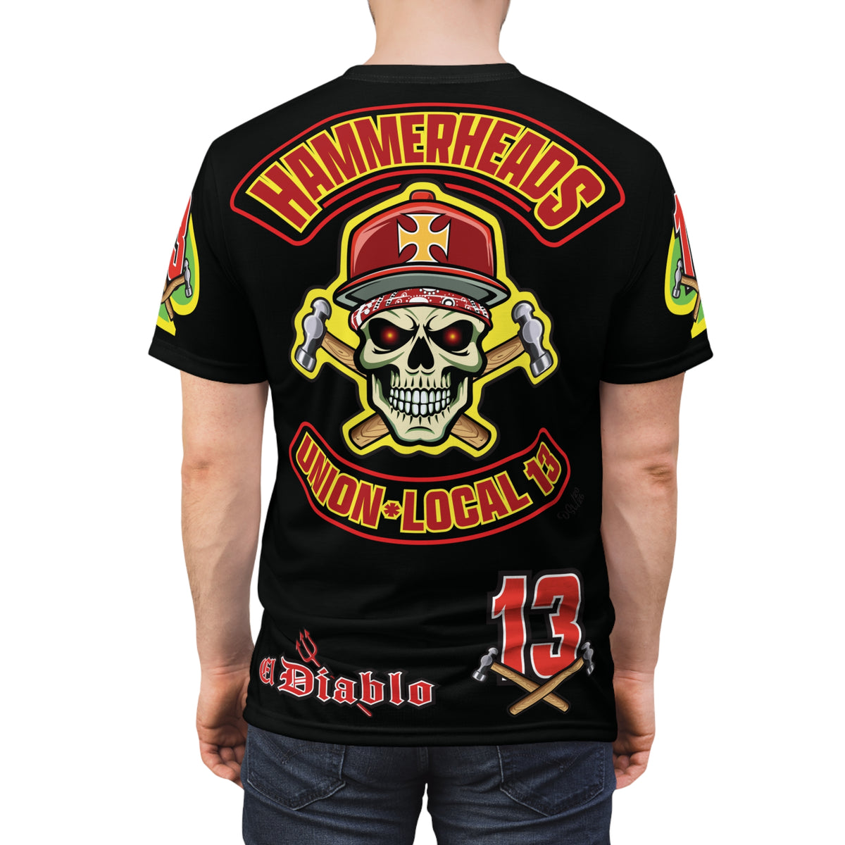 Hammerheads Union Local 13 FAFO -  Custom Motorcycle Riding Tee Shirt _ Super Comfort and Fit