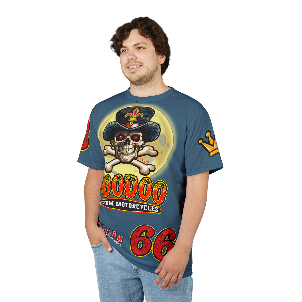VooDoo Custom Motorcycles Route 66 Unisex Super Tee - High Performance Riding Gear