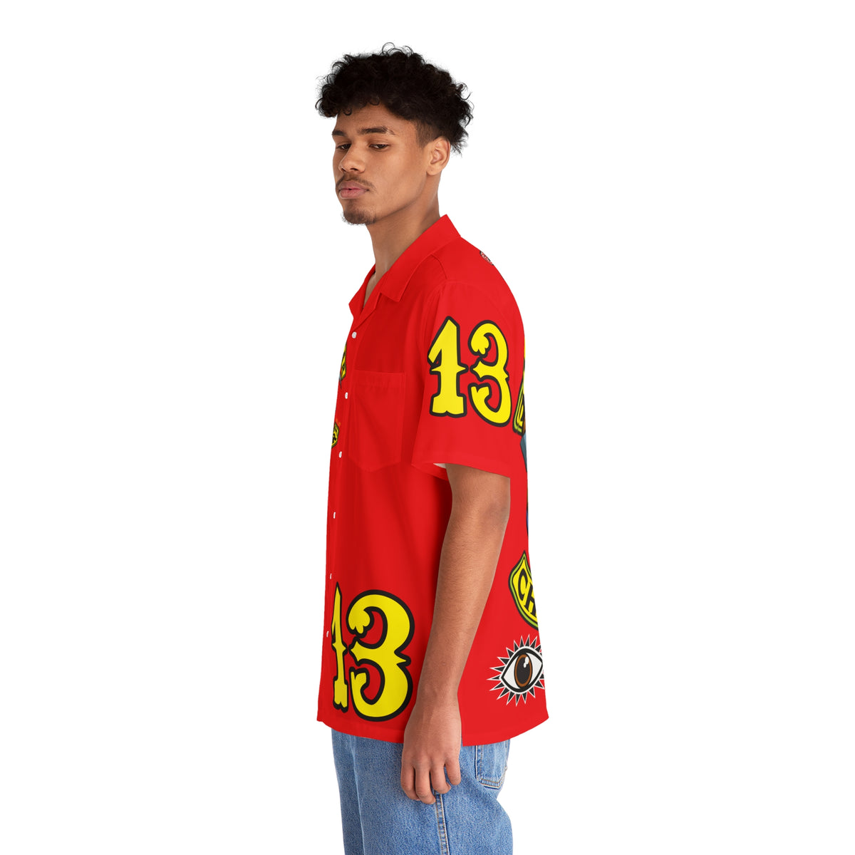 Big Bopper Men's Hawaiian Shirt - Loose, Comfortable Button Up Shirt for Easy Breezy Riding - Sizes to 5XL
