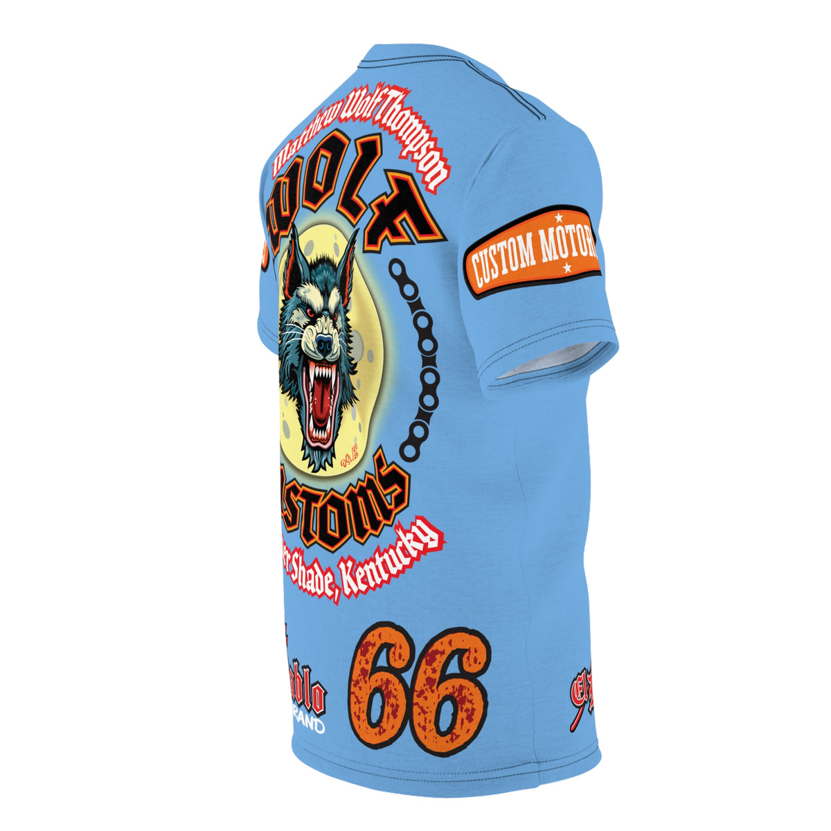 SRT MWT Wolf Customs Motorcycle Super Riding Tee — Viciously Cool High Performance Motorcycle Riding Shirt