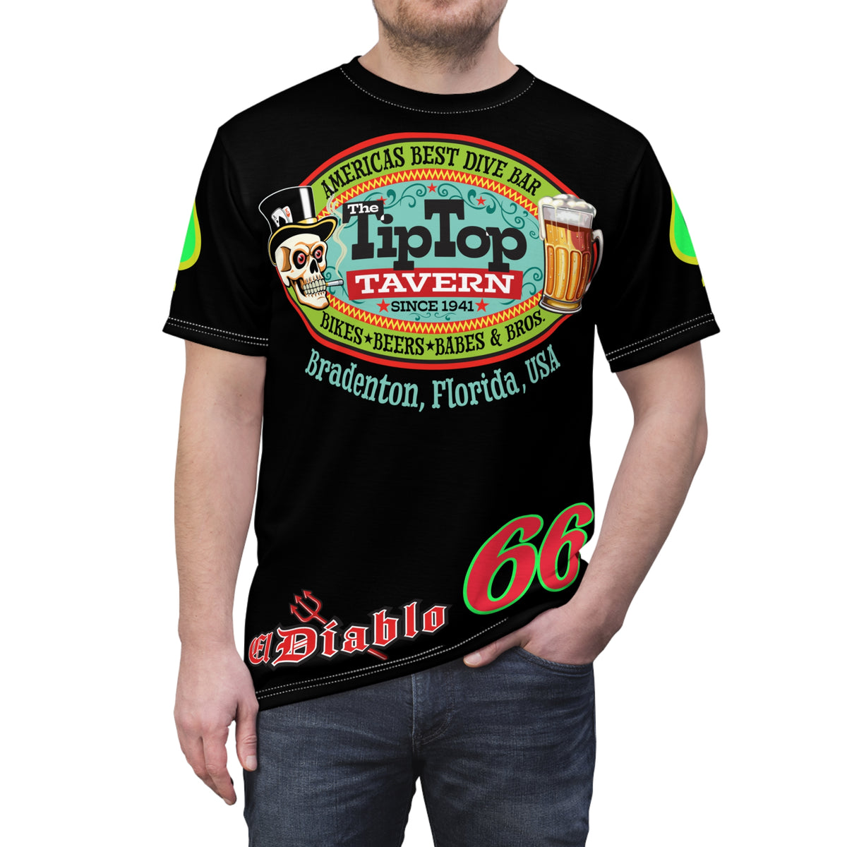 Tip Top Tavern Dive Bar Super Tee - America's Best Dive Bar, Bikes Beers Babes & Bros. - Biker Bar Tee