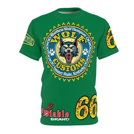 MWT Wolf Customs '66 Graphic HiViZ Super Tee — Retro Motorcycle Club Shirt, The Best Biker Riding Tee EVER !!!