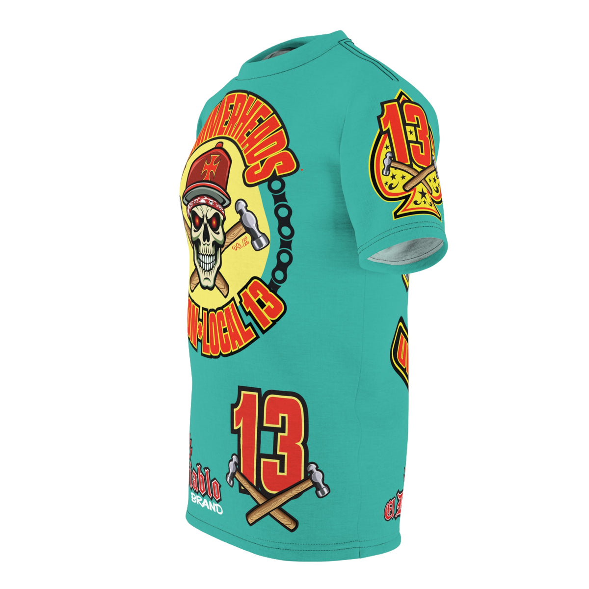 Hammerheads Union Local 13  -  Custom Motorcycle Riding Super Tee - Super Comfort and Fit