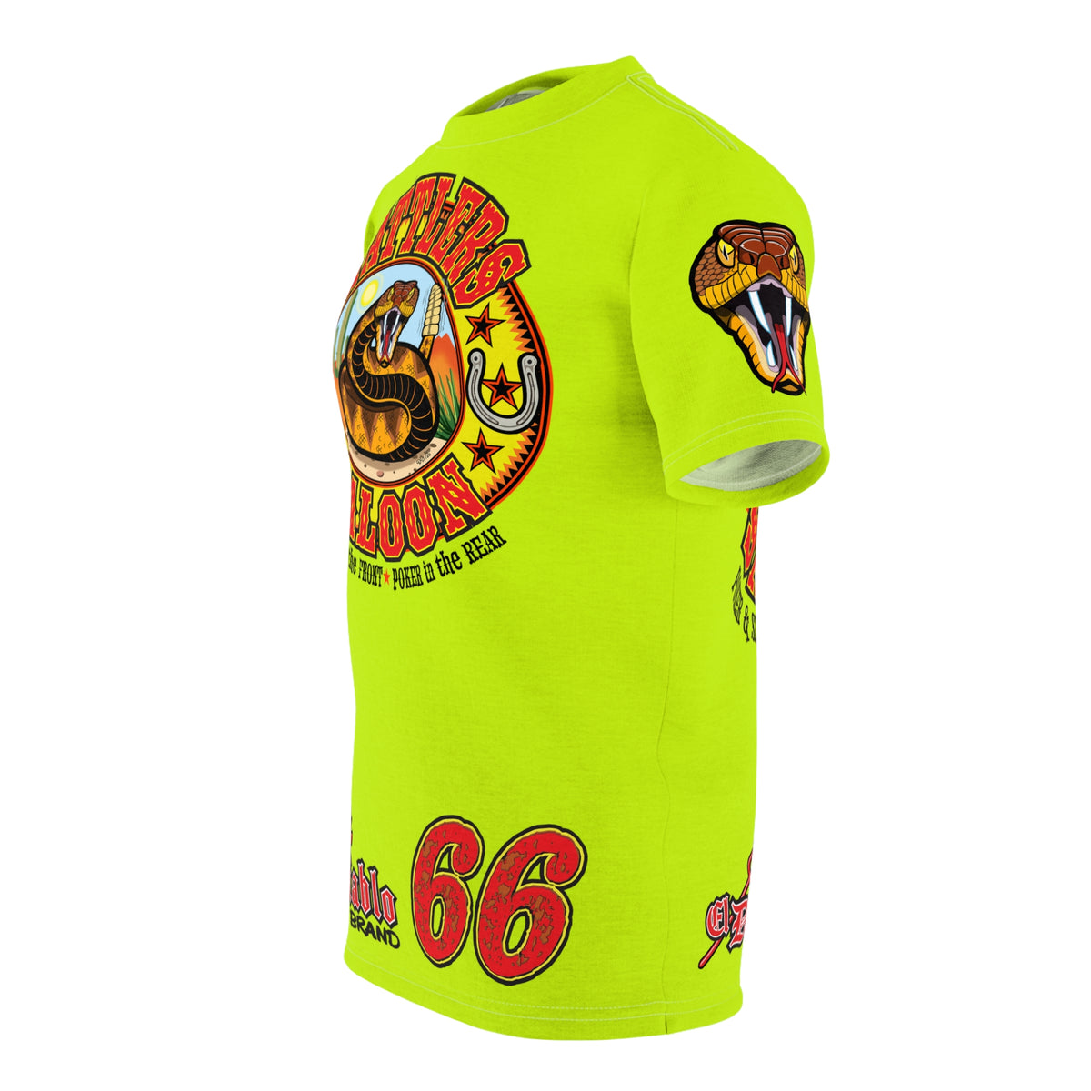 VERY Special Rattlers Saloon  BADAZZ HIVIZ SUPER TEE — Vintage Biker 66 Graphic Shirt