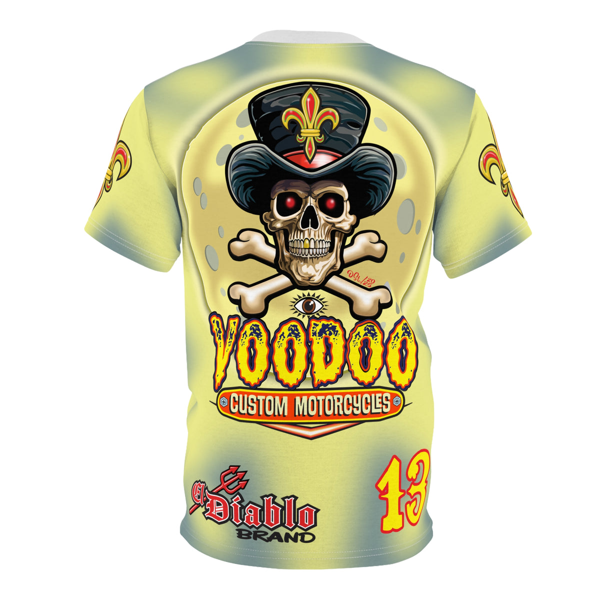 Voodoo Custom Motorcycles HIVIZ TYE DYE BLAST SUPER RIDING TEE - Look Cool, Ride Cool In our Finest Biker Riding Tee