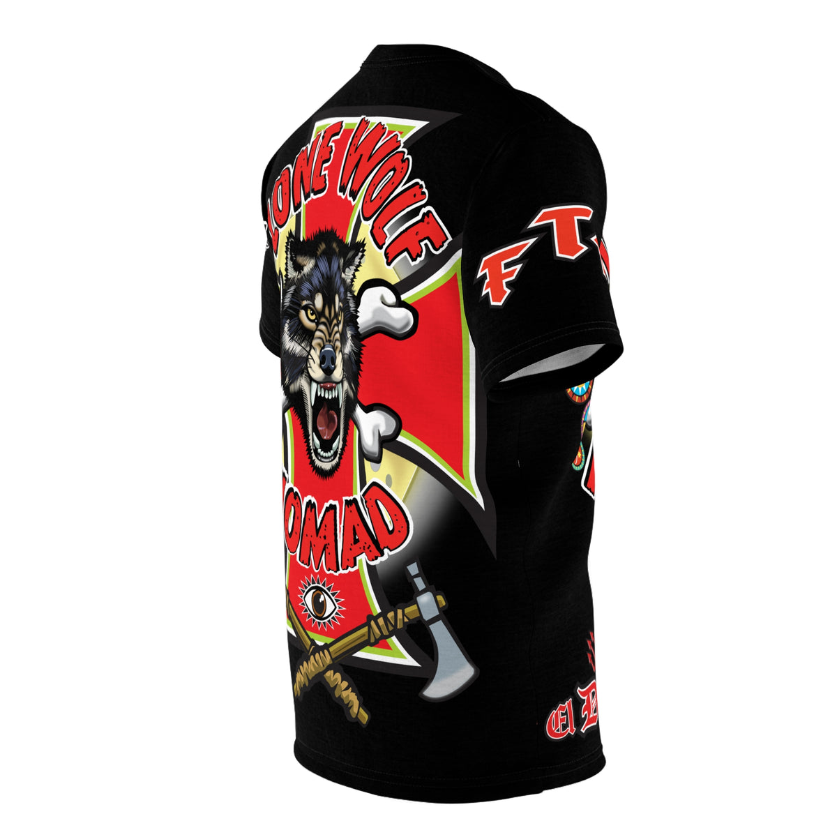 Lone Wolf Nomad HiViz Super Tee - For The Independent No Club Bikers For Life