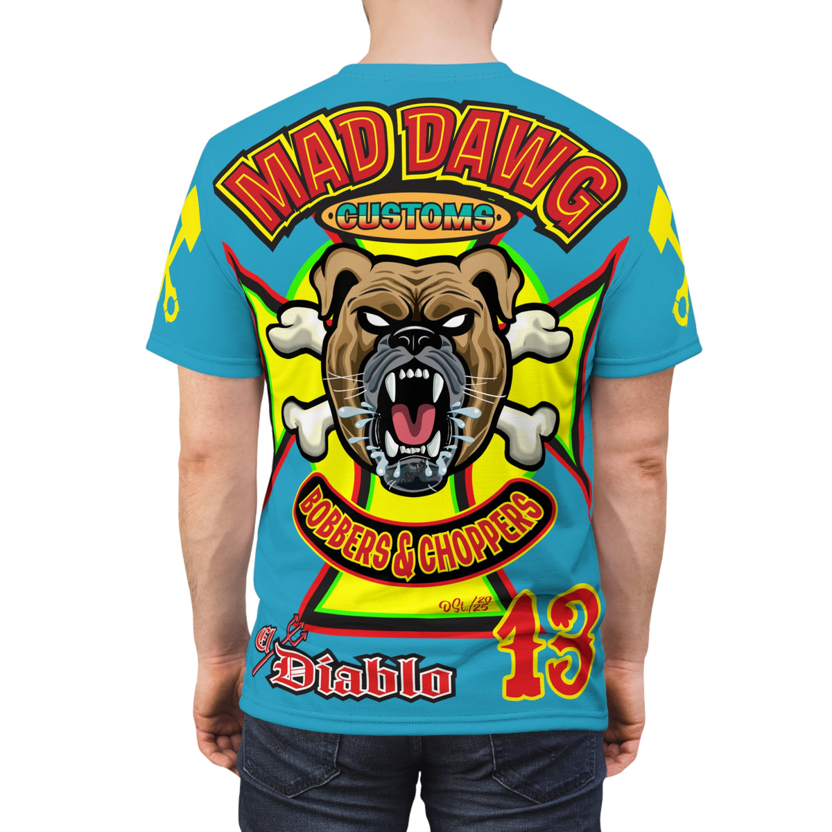 Mad Dawg Customs HiViz, High Performance Super Tee - Mad Dawgs & Bad Dawgs must have Riding Super Tee