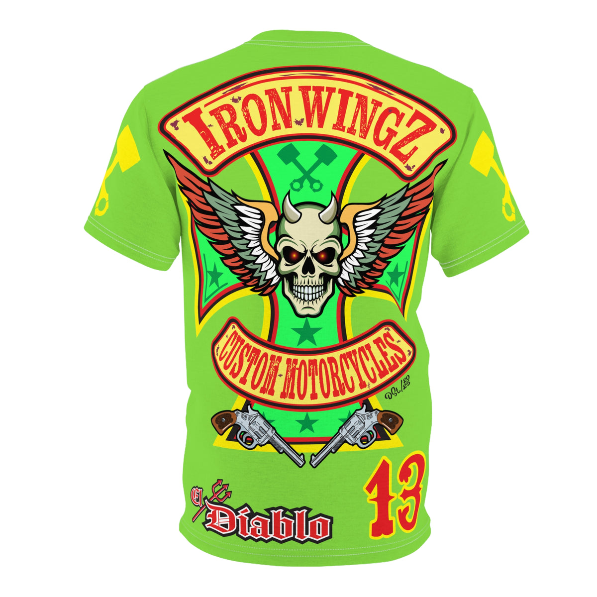 VERY Special HIVIZ Iron WingZ Customs Graphic Super Tee, Edgy Streetwear, Customized Apparel, Gift for Bikers