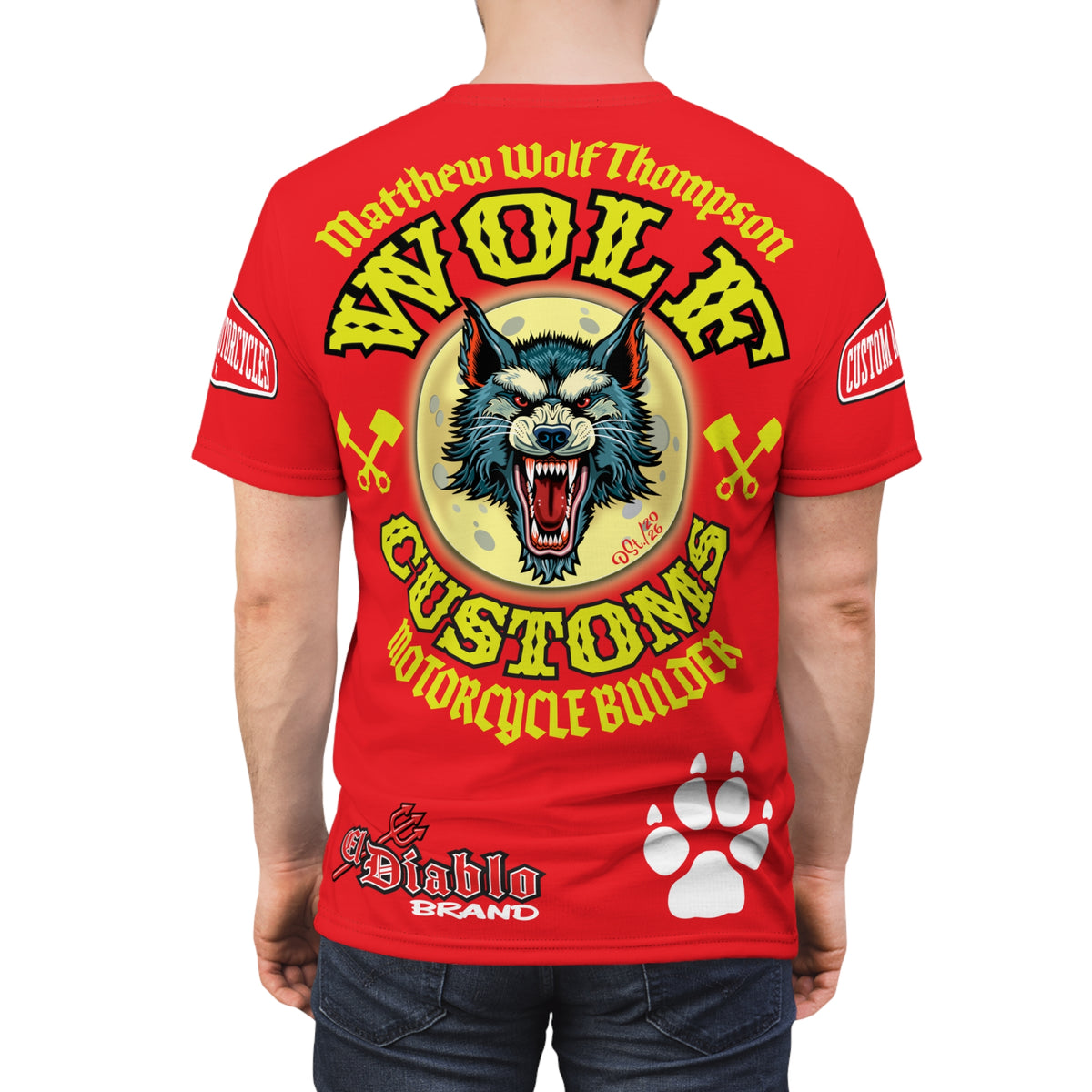 SRT MWT Wolf Custom Motorcycles Super Riding Tee — Viciously Cool High Performance Motorcycle Riding Shirt