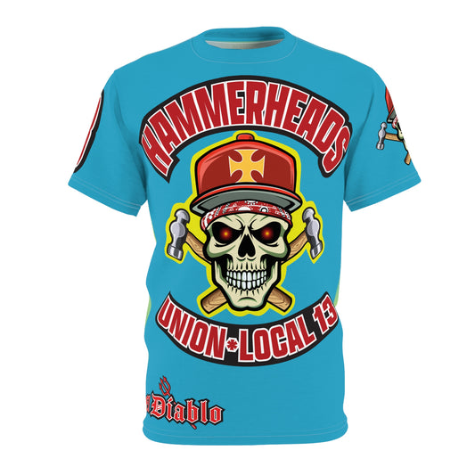 Hammerheads Union Local 13 Electric Blue Tie- Dye Riding Tee