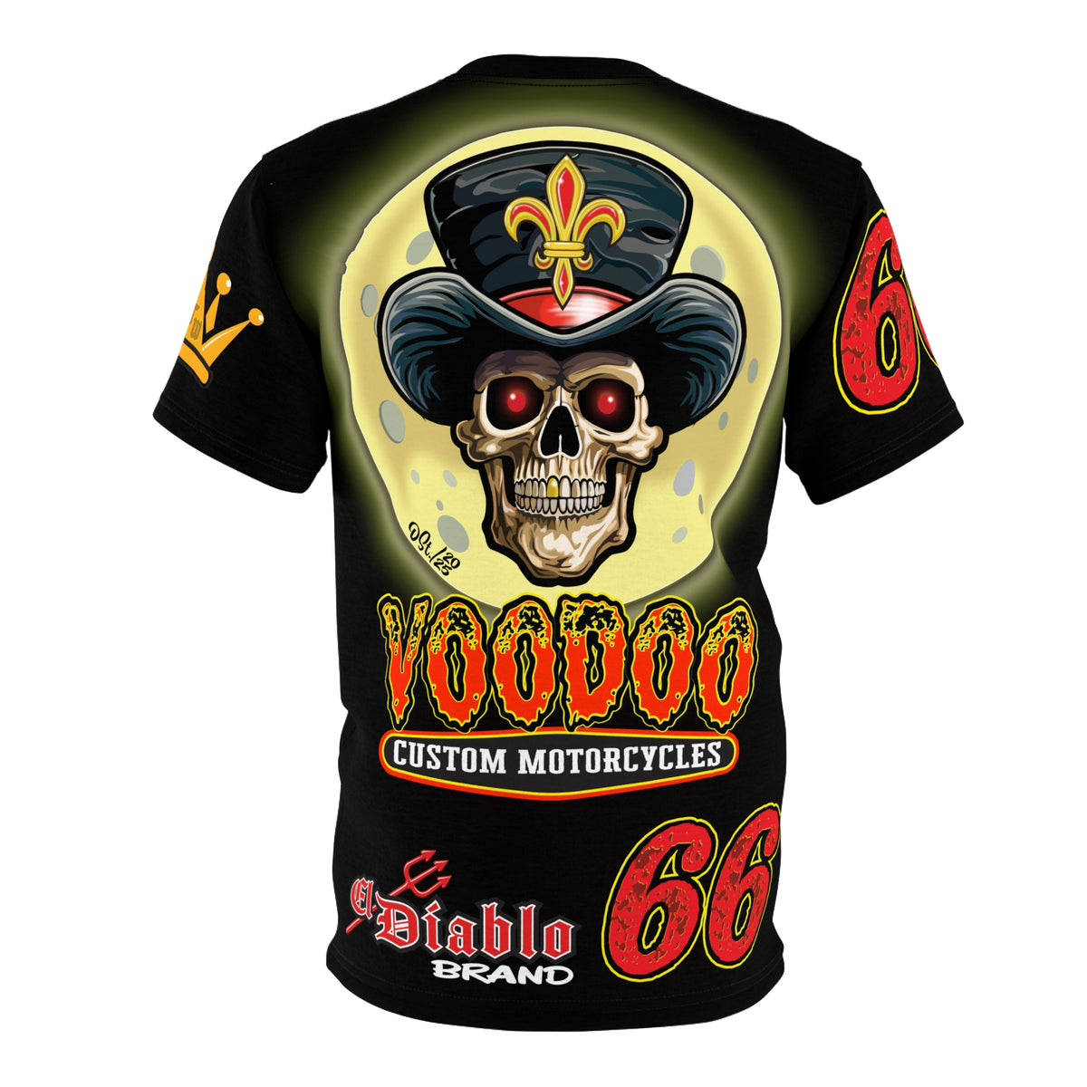 VooDoo Custom Motorcycles  Route 66 Unisex Super Tee - High Performance Riding Gear