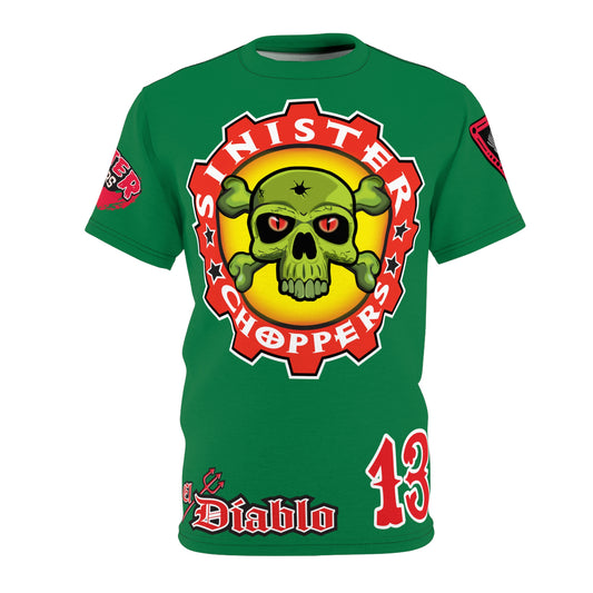 Sinister Choppers  Custom Designed Hunter Green HiViz Super Tee