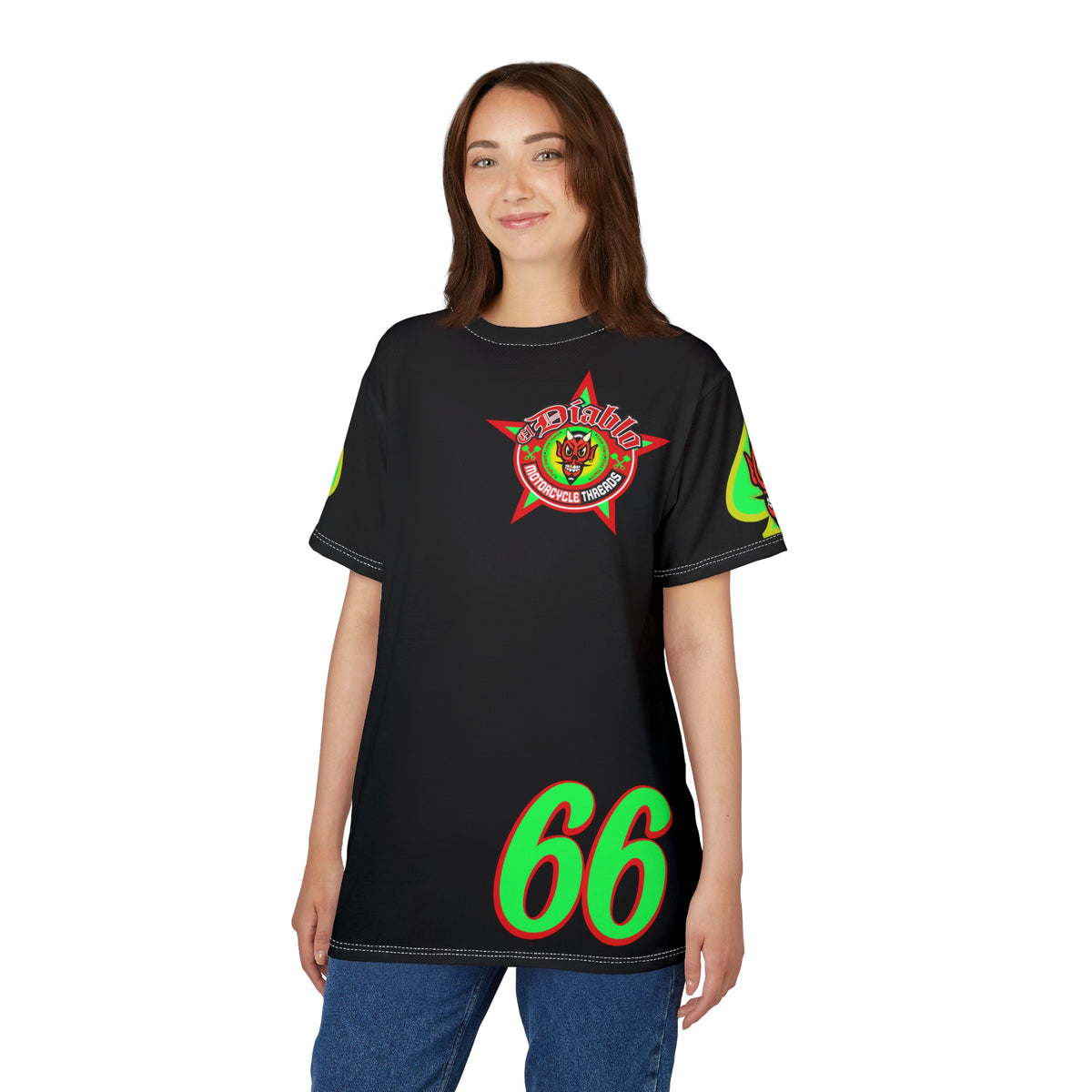 El Diablo Motorcycle Threads Unisex Super Tee - Edgy Graphic Tee for Biker Enthusiasts
