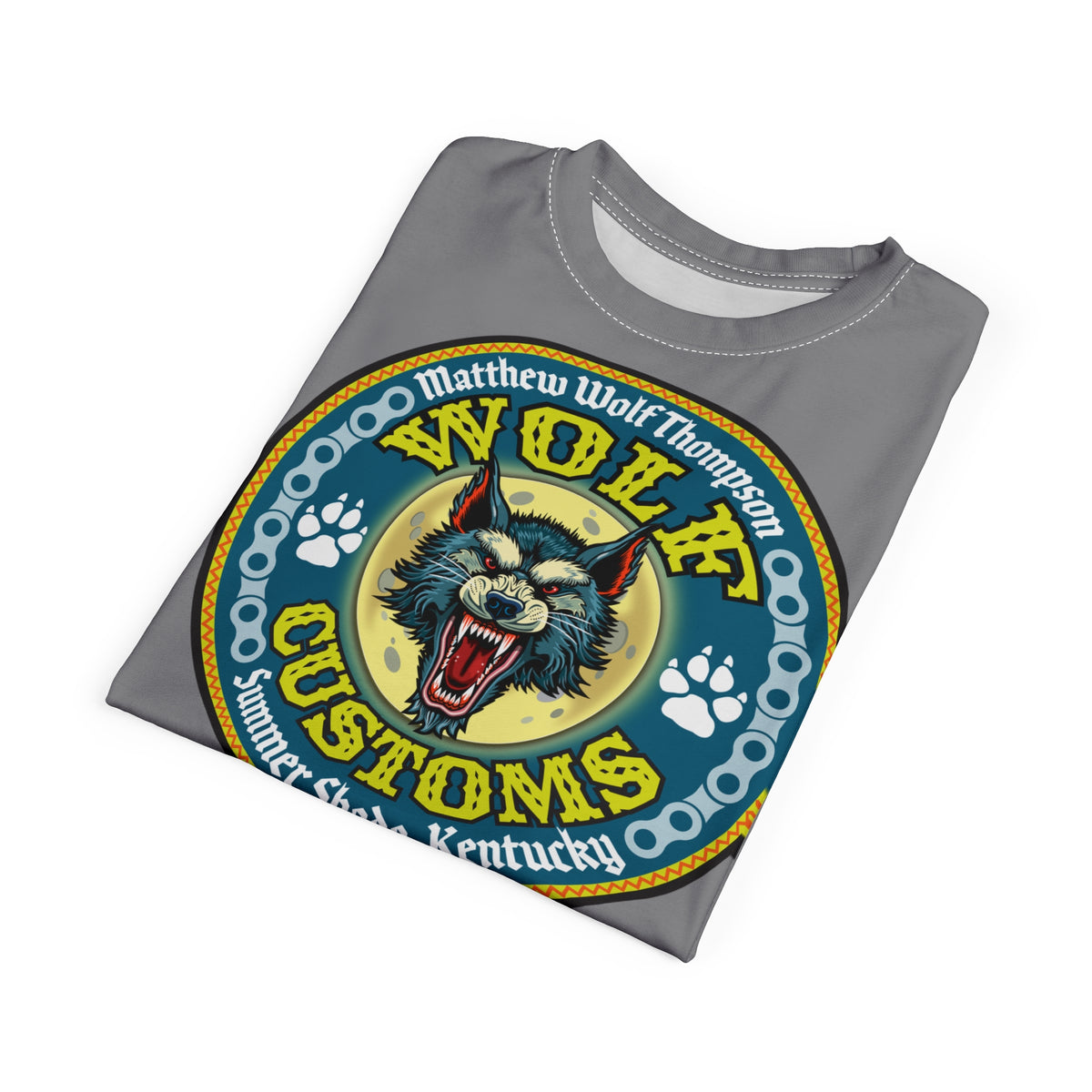 MWT Wolf Customs '66 Graphic Super  Tee — Retro Motorcycle Club Shirt The Best Biker Riding Tee EVER !!!