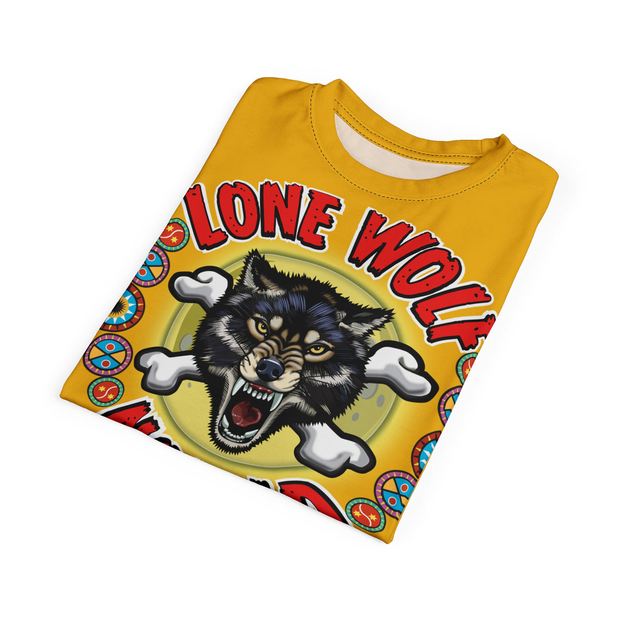 Lone Wolf Nomad HiViz Super Tee - For The Independent No Club Bikers For Life