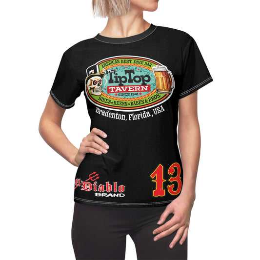 Women's Cut Tip Top Tavern Graphic Tee — Dive Bar Logo