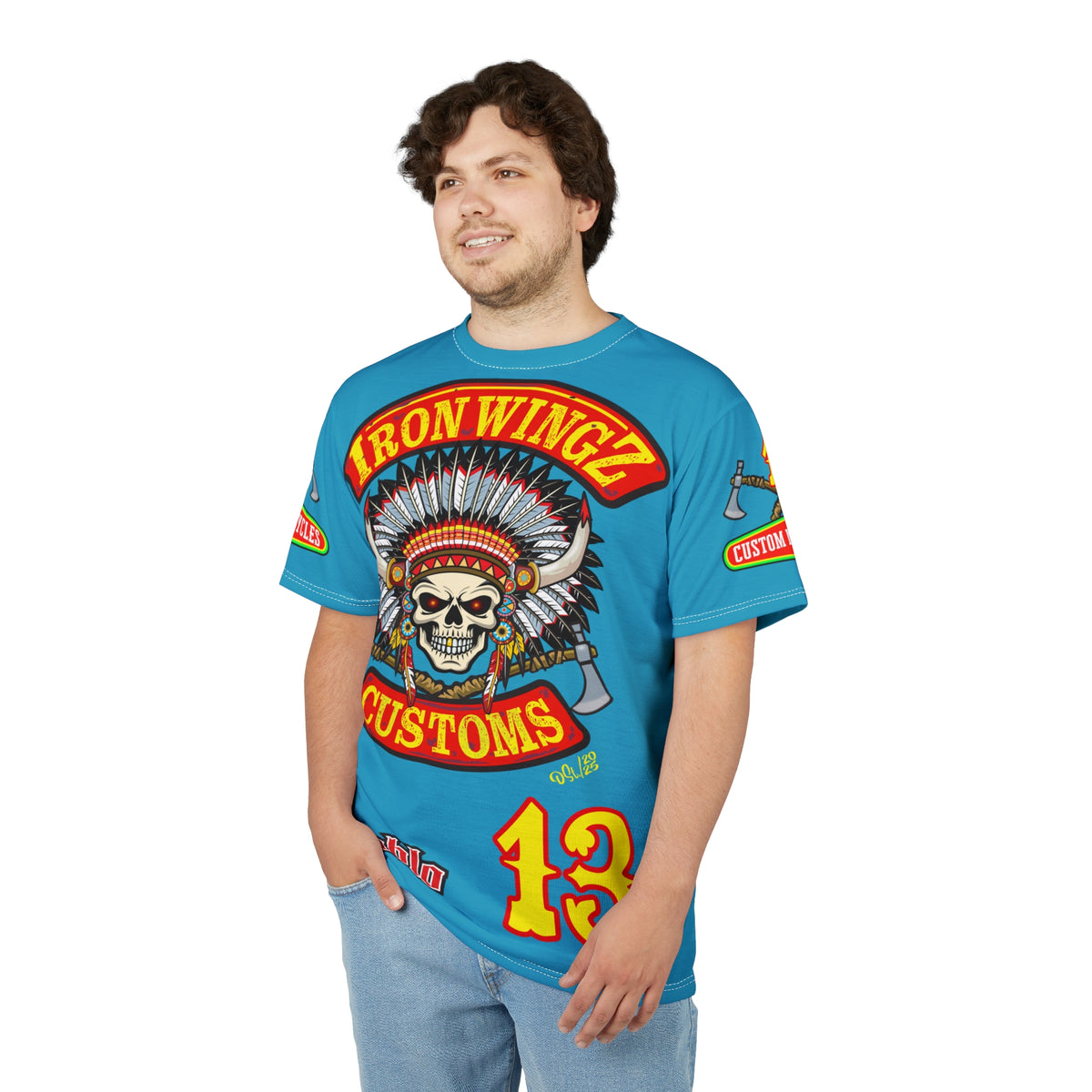 Iron Wingz Garage HiViZ Motorcycle Rider Super Tee