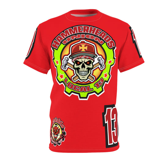Hammerheads Union Local 13 HiViz Super Tee - Rough Tough Bad Attitude Motorcycle Riding Tee