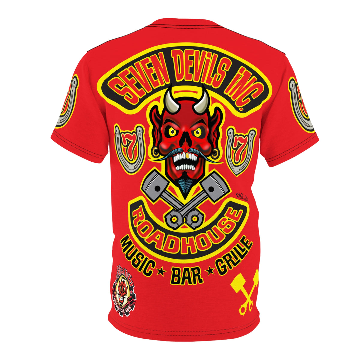 Seven Devils Inc. Roadhouse HiViz Graphic Tee - Motorcycle Custom Riding Super Tee