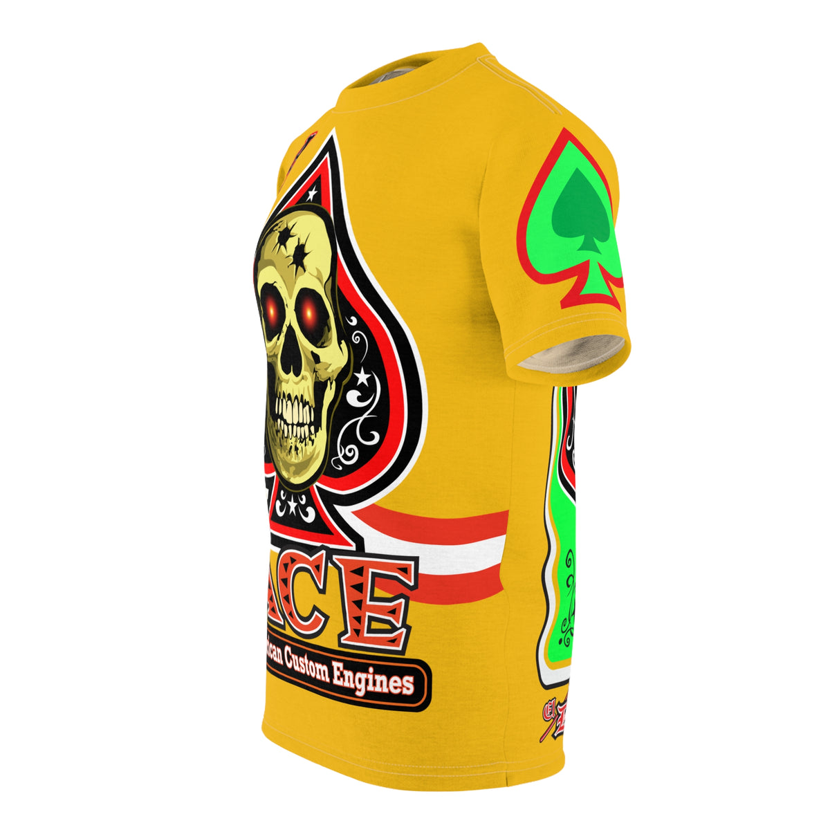 American Custom Engines ACE - Special Lumina Green  Ace of Spades Death Card High visibility Graphics