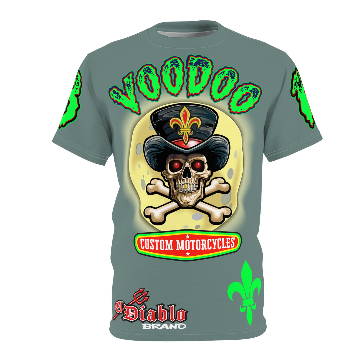 Voodoo Motorcycles Badass Super Tee, Unique Graphic Tee, Custom Biker Apparel