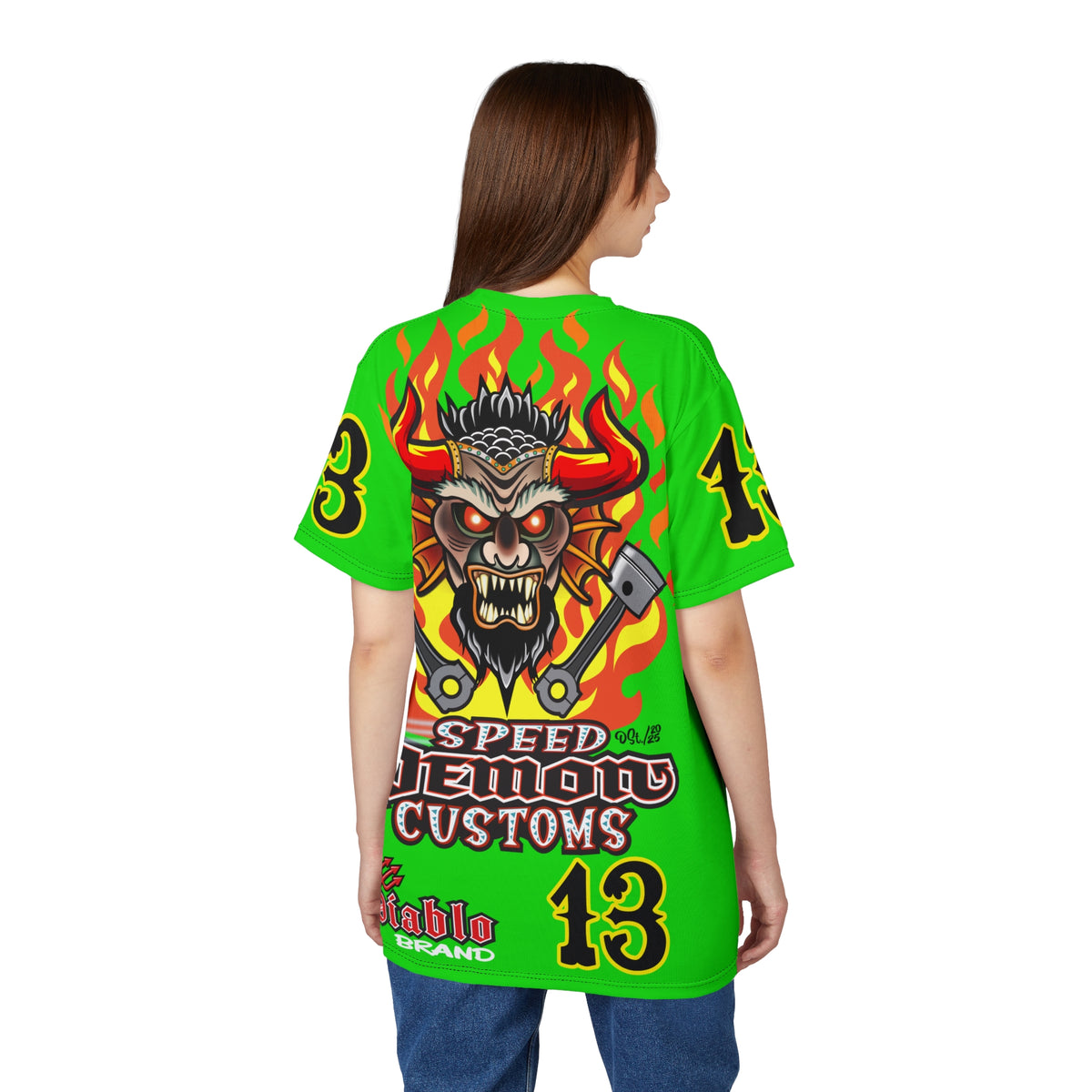 Very Special Speed Demon Customs HiViZ Super Tee — Extreme Edgy Graphics - Bad Attitude Custom Biker Riding Gear