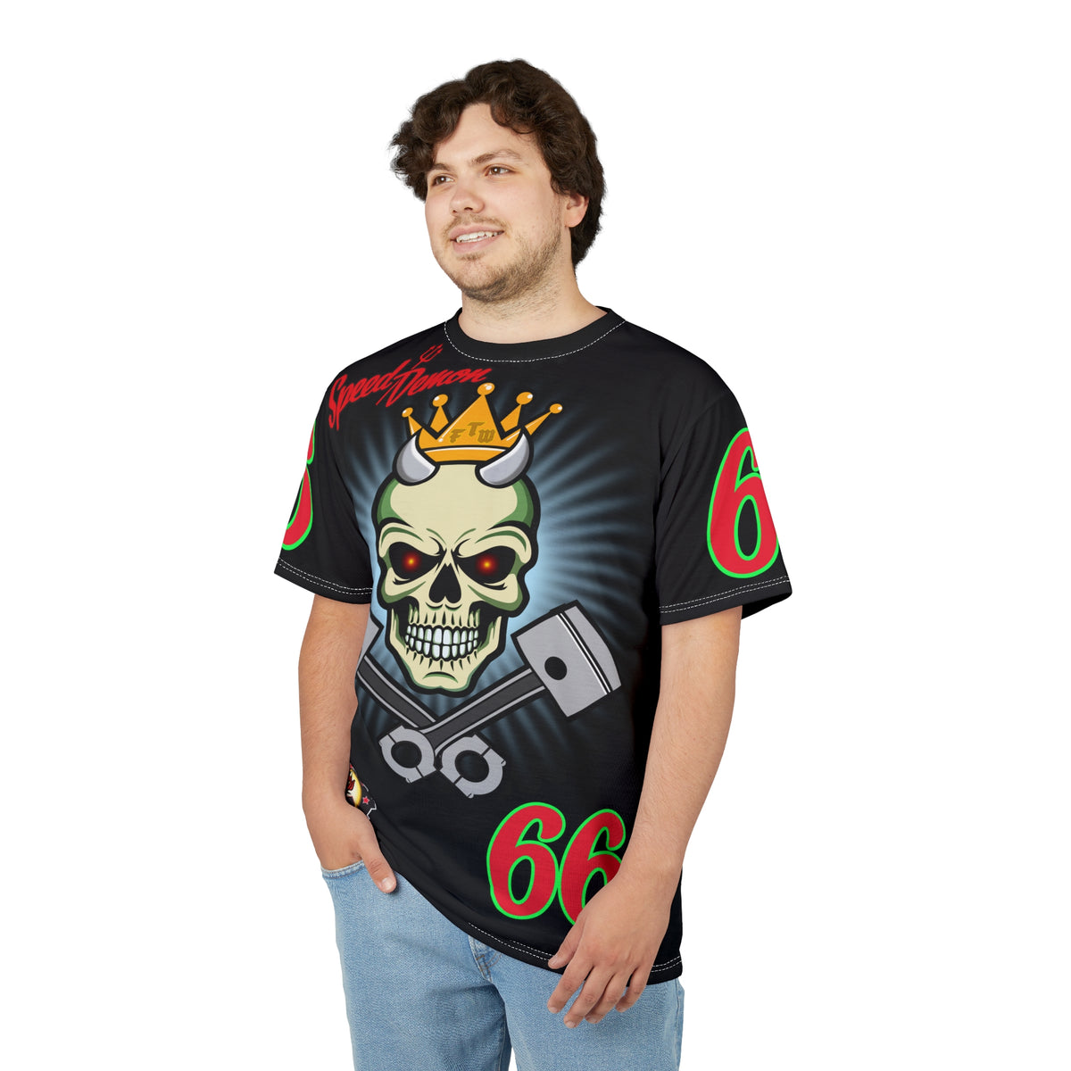 Speed Demon High Performance Unisex Super Tee - Edgy Racing Skull Design
