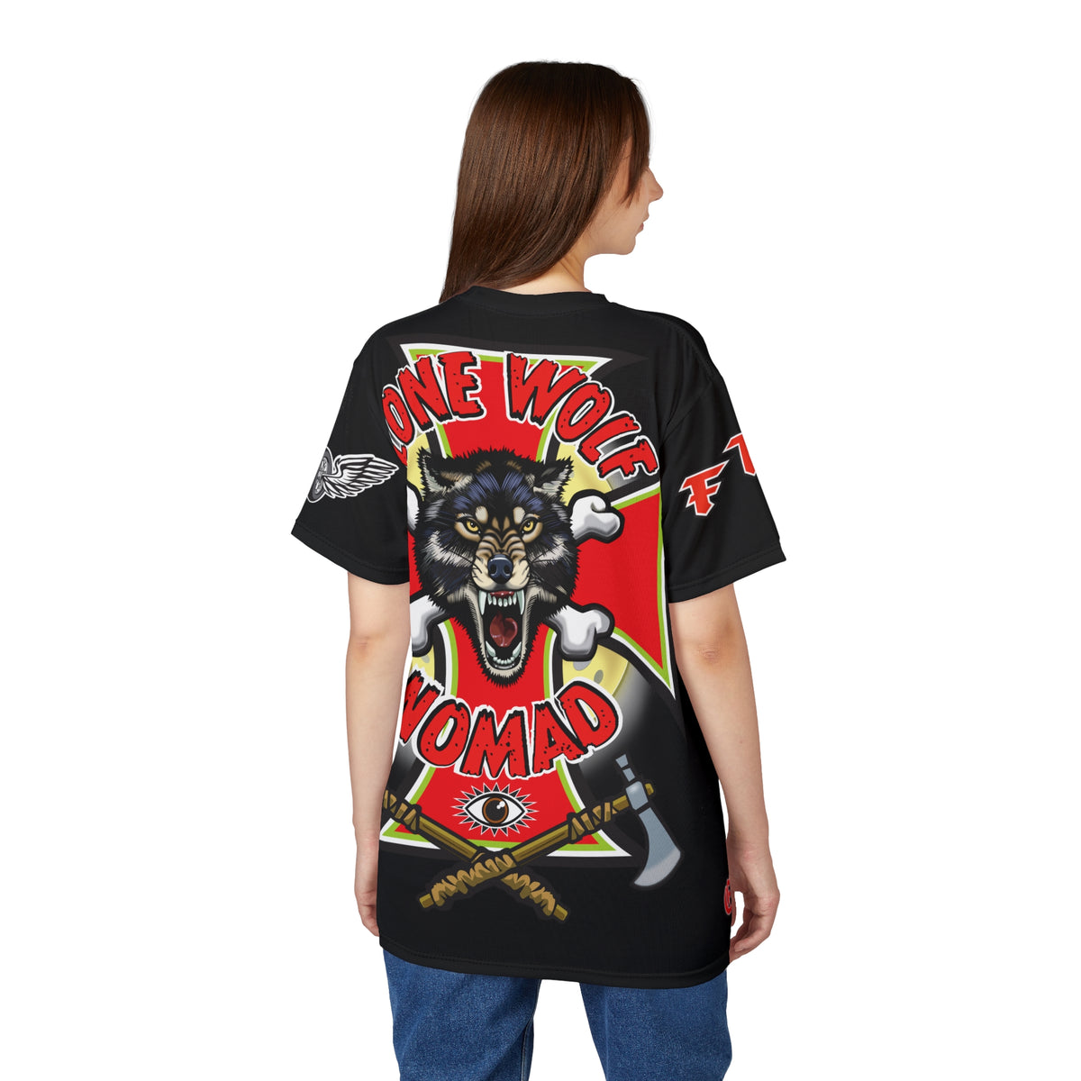 Lone Wolf Nomad HiViz Super Tee - For The Independent No Club Bikers For Life