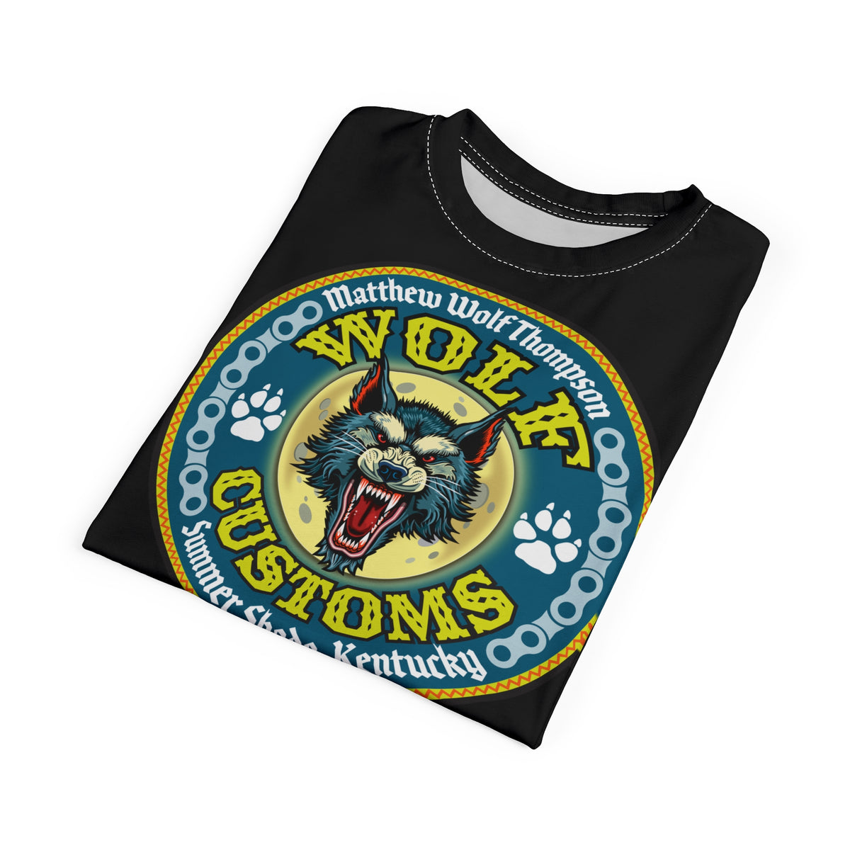 MWT Wolf Customs '66 Graphic Super  Tee — Retro Motorcycle Club Shirt The Best Biker Riding Tee EVER !!!