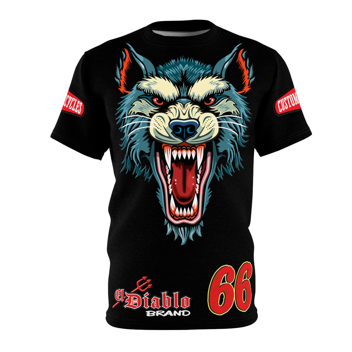 MWT Wolf Custom Motorcycles Super Tee — Viciously Cool High Performance Motorcycle Riding Shirt