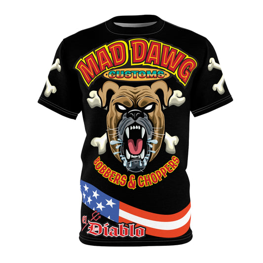 Copy of SRT Mad Dawg Customs Americana, Edgy Motorcycle Apparel, HiViz Custom Riding TEE, Rebel Fashion, Biker Style