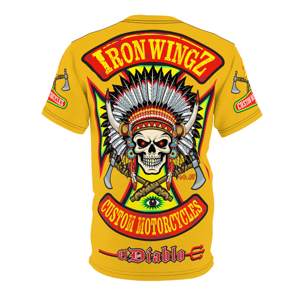 Iron Wingz Garage HiViZ Motorcycle Rider Super Tee