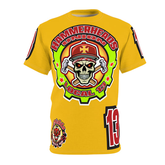 Hammerheads Union Local 13 HiViz Super Tee - Rough Tough Bad Attitude Motorcycle Riding Tee