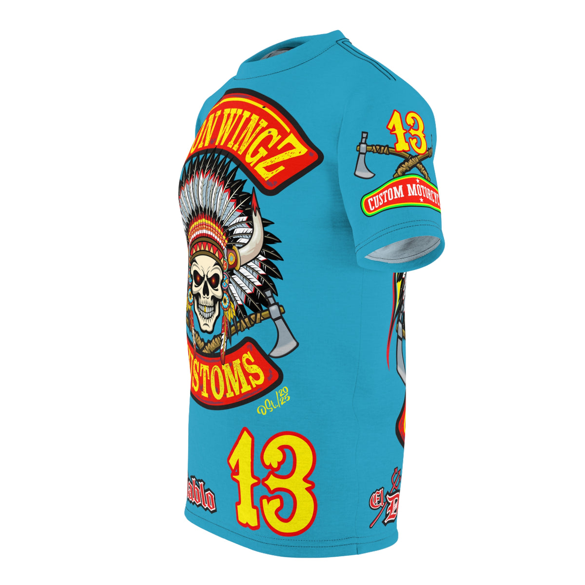 Iron Wingz Garage HiViZ Motorcycle Rider Super Tee