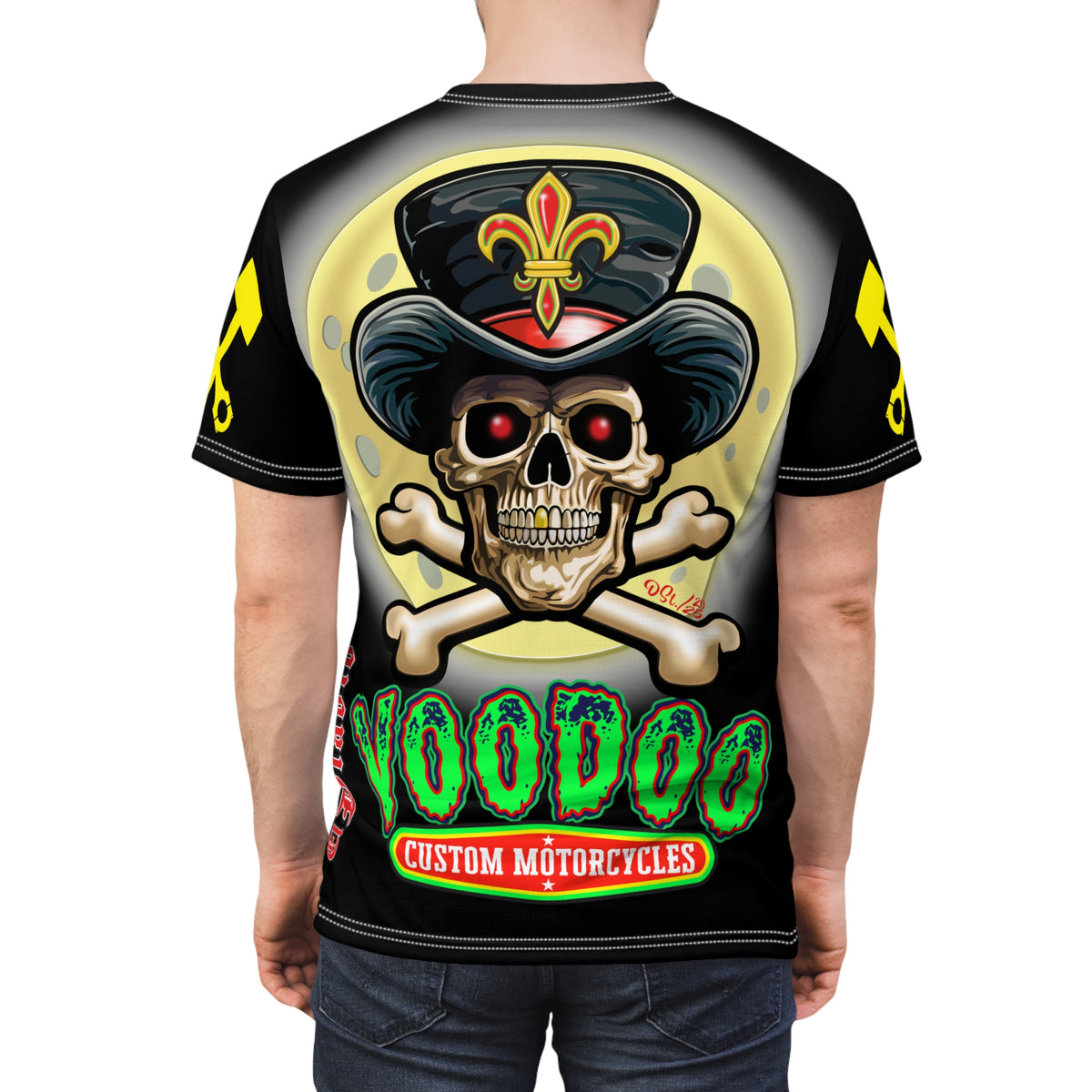 VooDoo Customs Night Rider HiViz Super Tee for Motorcycle Riders  - The Ultimate Riding Comfort