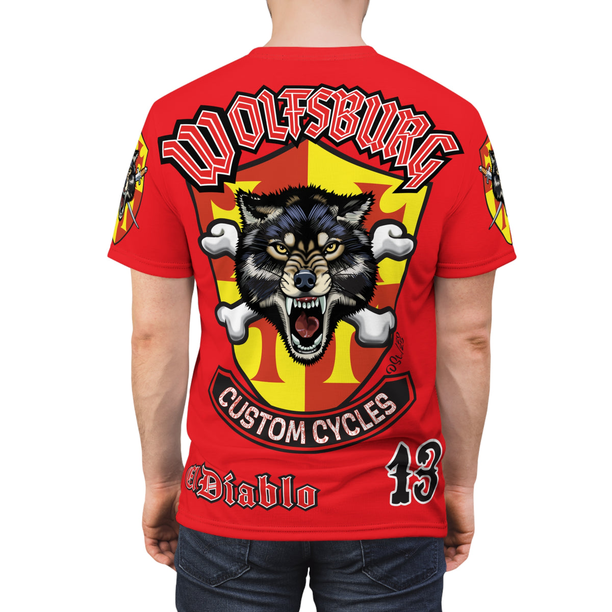 Wolfsburg Custom Cycles HiViz, High Performance, Ultimate Comfort. Motorcycle Super Tee
