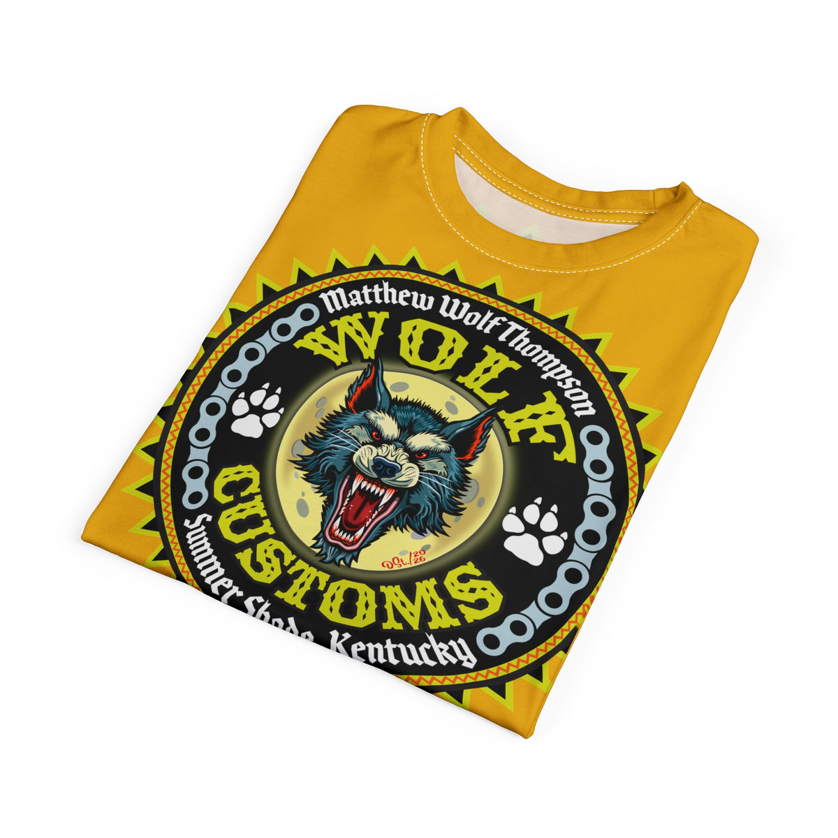 MWT Wolf Customs '66 Graphic Super  Tee — Retro Motorcycle Club Shirt The Best Biker Riding Tee EVER !!!