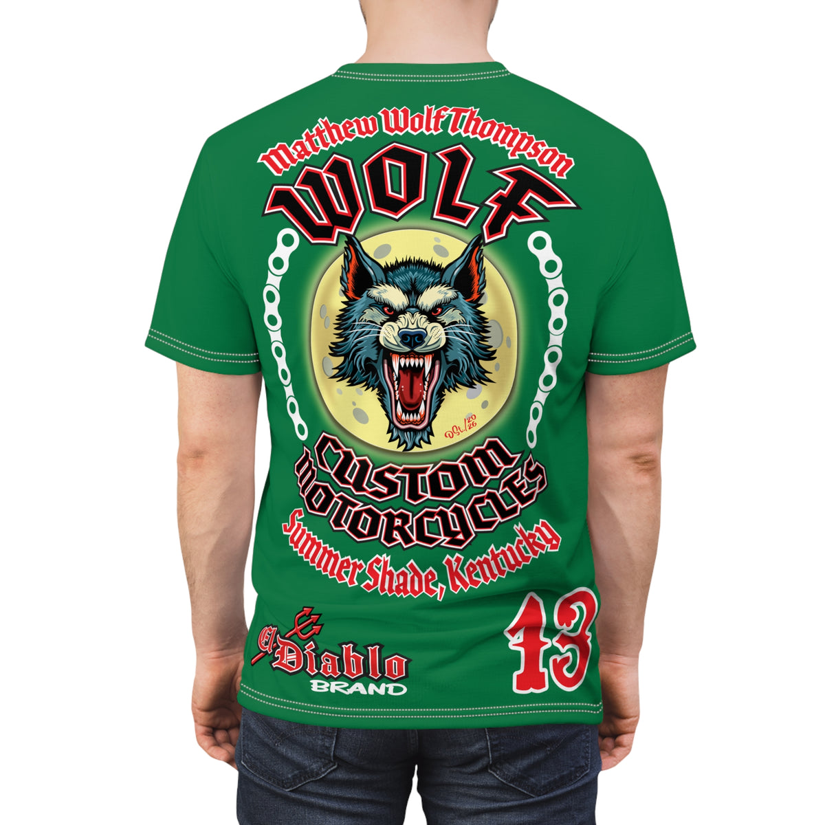 MWT Wolf Custom Motorcycles Super Tee — Viciously Cool High Performance Motorcycle Riding Shirt