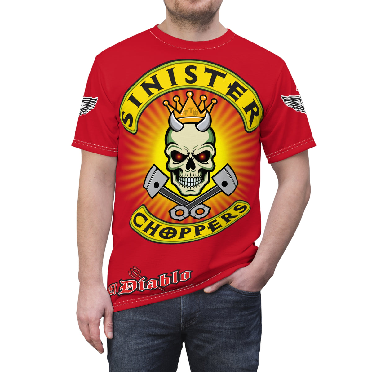 Sinister Choppers HiViz Super Tee - Custom Designed Motorcycle Riding Gear